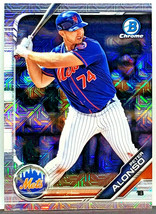 ROY!  PETE ALONSO ROOKIE MEGA MOJO REFRACTOR 2019 BOWMAN CHROME #BCP-127... - $99.95