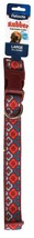 1 Pet Mate Rubber Adjustable Collar Easy Clean Large 1&quot; X 16-26&quot; Red Mosaic - £19.13 GBP