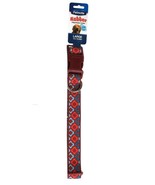 1 Pet Mate Rubber Adjustable Collar Easy Clean Large 1&quot; X 16-26&quot; Red Mosaic - £19.11 GBP