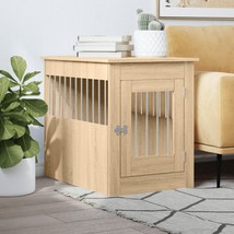 Dog Crate Furniture Sonoma Oak 55x80x68 cm Engineered Wood - £61.51 GBP