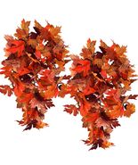 RECUTMS 2Pcs Artificial Autumn Maple Leaves Garland 2.5FT Fall Decor - €13,64 EUR RECUTMS 2Pcs Artificial Autumn Maple Leaves Garland 2.5FT Fall Decor - €13,64 EUR
