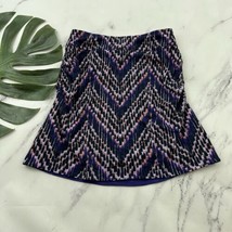 Title Nine Reversible Flow Mini Skirt Size XS New Purple Geometric Print... - £22.60 GBP