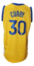 Stephen Curry Signed Custom Yellow Pro Style Basketball Jersey JSA Hologram - £455.03 GBP