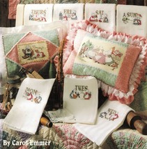 26 Sunbonnet Sue Cross Stitch Monthly Daily Design Wall Hanging Pillow Patterns - $13.99