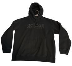 Adidas Sportswear XL Men’s Black Kangaroo Pocket Pull Over Long Sleeve F... - $33.25