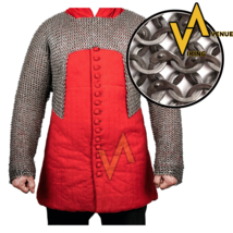 Flat Ring Chainmail Shirt Joined Sleeves Voiders, Wedge Riveted, ID 9 mm, Natura - £269.88 GBP+