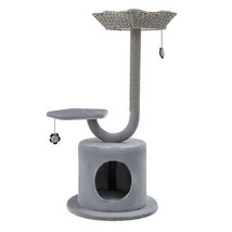 42 Inch Tall Cat Tower with Curved Metal Supporting Frame for Large and Small Ca - $2,562.08 MXN