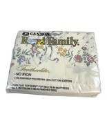 Sealed Vintage Cannon Royal Family Floral Ribbon Twin Flat Top Sheet 39”... - £22.05 GBP