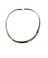 Vintage Copper Tone Collar Necklace Minimalist Choker Open Back 5 Inch R... - $17.10