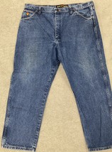 Wrangler Dark Wash Denim Fire Flame Resistant Relaxed Fit Jeans Size 42 ... - $24.75