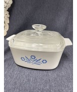 corning ware blue cornflower 1 1/2 Quart Pyrex With Lid A7C - £13.18 GBP