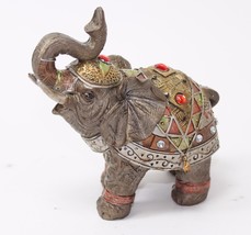 Feng Shui 5&quot; Bronze Elephant Figurine Wealth Lucky Figurine Gift &amp; Home Decor - £20.49 GBP