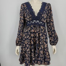 Shein Womens Lace V-Neck Floral Dress, Size Large - £9.28 GBP