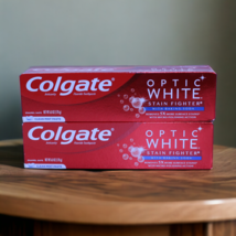 Colgate Optic White Stain Fighter Whitening Toothpaste 2 Pack, Clean Min... - £12.65 GBP