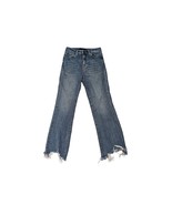 Women&#39;s Risen Jeans Size 3/26 Relaxed Straight Leg Destroyed Hem - $441.08 MXN
