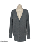 NWT Fancy Stitch Womens Cardigan Knit Sweater Size Large Gray Pockets - $39.11 CAD