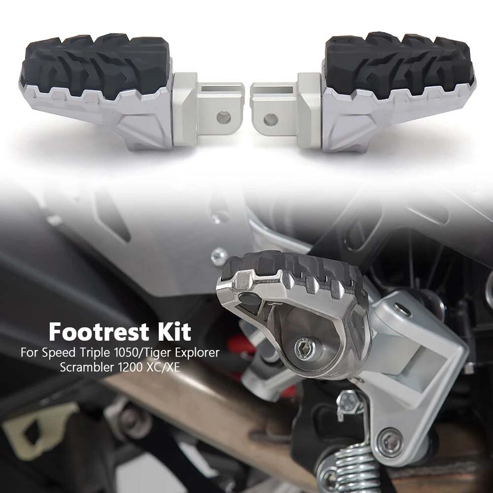 Motorcycle CNC Footpegs Foot Pegs Pedals For Speed Triple 1050 R Scrambl... - $105.12