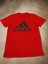 Adidas Amplifier Tee Red with black Logo Mens T-Shirt Size M - £7.37 GBP