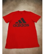 Adidas Amplifier Tee Red with black Logo Mens T-Shirt Size M - £7.43 GBP