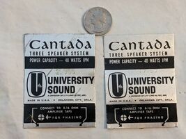 Lote De 2 Vintage University Sound Cantada Tres Sistema Altavoces Insign... - €26,72 EUR