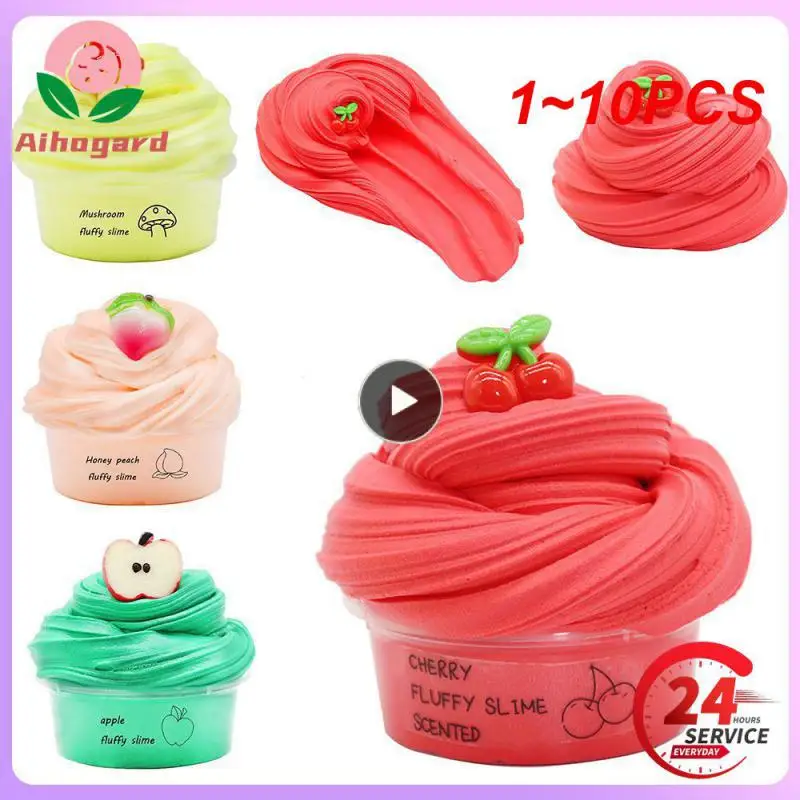 1~10PCS STOCK]60ml Fruit Cake Fluffy Floam Kids Modeling Clay Toys Polymer Safe - £9.78 GBP+