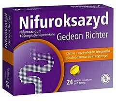 Nifuroxazide 100 mg, 24 film-coated tablets Gedeon Richter - £15.69 GBP