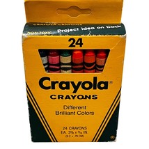 Vintage Crayola Crayons 1987 24-Pack Different Brilliant Colors Non-Toxic - £7.41 GBP