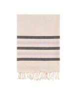 Bello Turkish Towel Five Stripe Lilack &amp; Black Handwoven Peshtemal, 39 x... - $27.95
