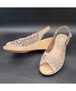 Spring Step Style: Tan &quot;Footsie&quot; Wedge Sandal EUC Euro Size 40 US Size 9... - $40.51 CAD