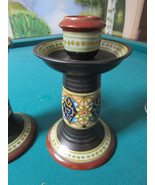 GOUDA HOLLAND CERAMIC MARION CANDLE HOLDERS c1928 [71] - $123.75
