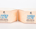 Amber Glow Alpha Hydroxy Moisturizing Bar 3oz Lot of 2 VINTAGE - $38.65