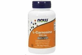 NEW NOW L-Carnosine 500mg Supports Muscle Vitality Supplement 100 VegiCaps - £35.65 GBP