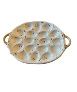 Vintage Deviled Egg Platter Serving Tray Dish Cherry Pie Ceramic 18 - $24.00