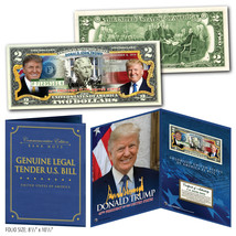 DONALD TRUMP 45th President Genuine U.S. $2 Bill in 8x10 Collectors Display - £14.82 GBP