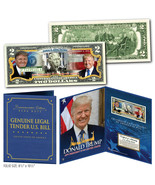 DONALD TRUMP 45th President Genuine U.S. $2 Bill in 8x10 Collectors Display - £14.65 GBP