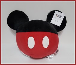 NEW RARE Pottery Barn Kids Disney Mickey Mouse Shaped Pillow 9&quot; diameter... - £33.96 GBP