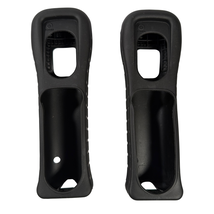 OEM Nintendo Wii Remote Jacket RVL-022 Black Silicone Grip Sleeves Set of 2 - $11.96