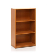 Modern 3-Shelf Bookcase in Light Cherry Wood Finish - $2,616.97 MXN