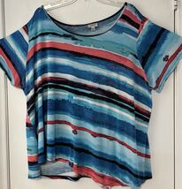 Avenue Women's Multi-Colored Striped Shirt 30/32 - $11.31