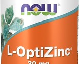 Now Foods L-OPTIZINC Immunity Vegan Soy Free Non-GMO 30mg 100 Veg Caps +... - $9.49