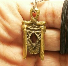 Magic Duo Hornet LP Tone Thai mini brass amulet pendant blessed for love and wea - £23.16 GBP