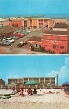 Virginia Beach Va~Holiday House Motel &amp; RESTAURANT-AERIAL + Beach View Postcard - £5.47 GBP