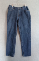 Blu Womens Denim Jeans 16 M High Rise Medium Wash Cotton Straight Leg - £15.90 GBP