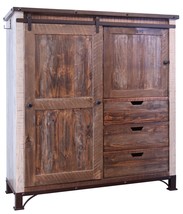 55" Brown Solid Wood Three Drawer Gentlemans Chest - $28,219.26 MXN