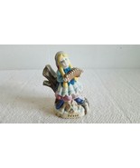 Vintage Porcelain Figurine Children of the World Young Girl Playing Acco... - $146.95 MXN