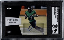 2018 Sage Hit Premier Draft Jeffrey Wilson Rc Nfl 49rs/Dolphins Card A-16 Sgc 9* - £112.10 GBP