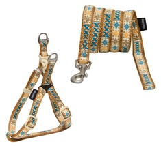 Touchdog Designer Embroidered Fashion Pet Dog Leash And Harness Combination - £18.33 GBP