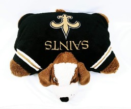 Pillow Pets New Orleans Saints NFL 20in Plush Stuffed Dog Pillow Super Soft - £15.76 GBP