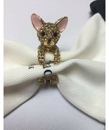 KATE SPADE Haute Stuff Chihuahua Dog Ring Size 8 Gold Plated w/ KS Dust ... - £55.04 GBP