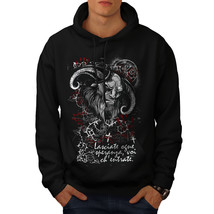 Wellcoda Devil Satan Hell Skull Mens Hoodie, Hell Casual Hooded Sweatshirt - £25.70 GBP+